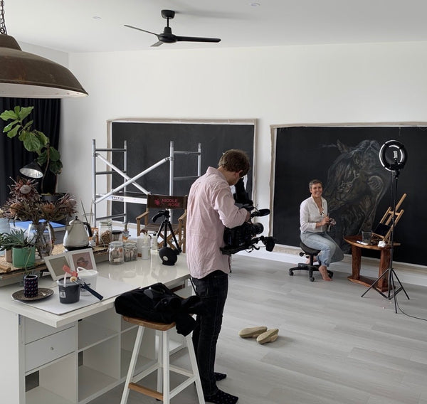 Being filmed in the studio, in front of Magic